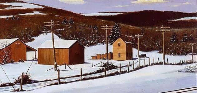 Artwork Title: Old Pennsylvania Farm in Winter