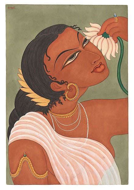 Artwork Title: Woman with Lotus