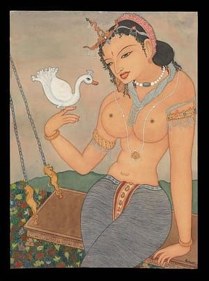 Artwork Title: Princess Damayanti and the Swan Messenger