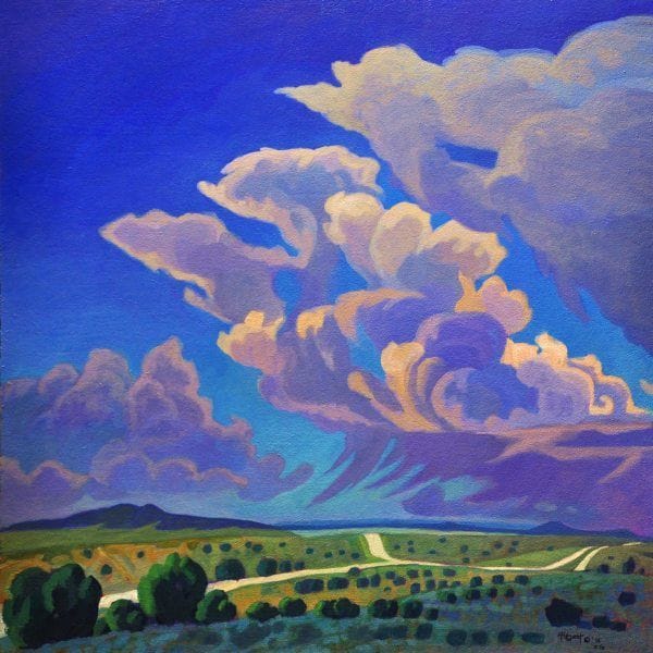 Artwork Title: Clouds and Roads on Taos Mesa