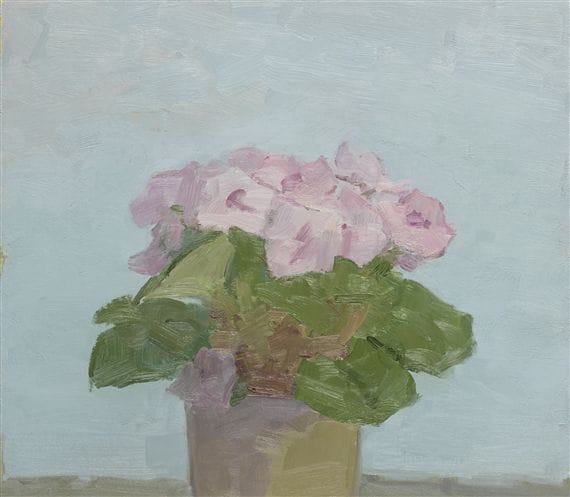 Artwork Title: Potted Plant with Pink Flowers