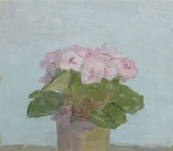 Artwork Title: Potted Plant with Pink Flowers