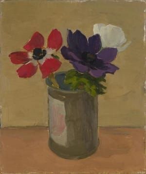 Artwork Title: Three Anemones in Tin Can