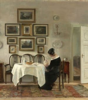Carl Vilhelm Holsøe - Interior with the Lady at the Piano