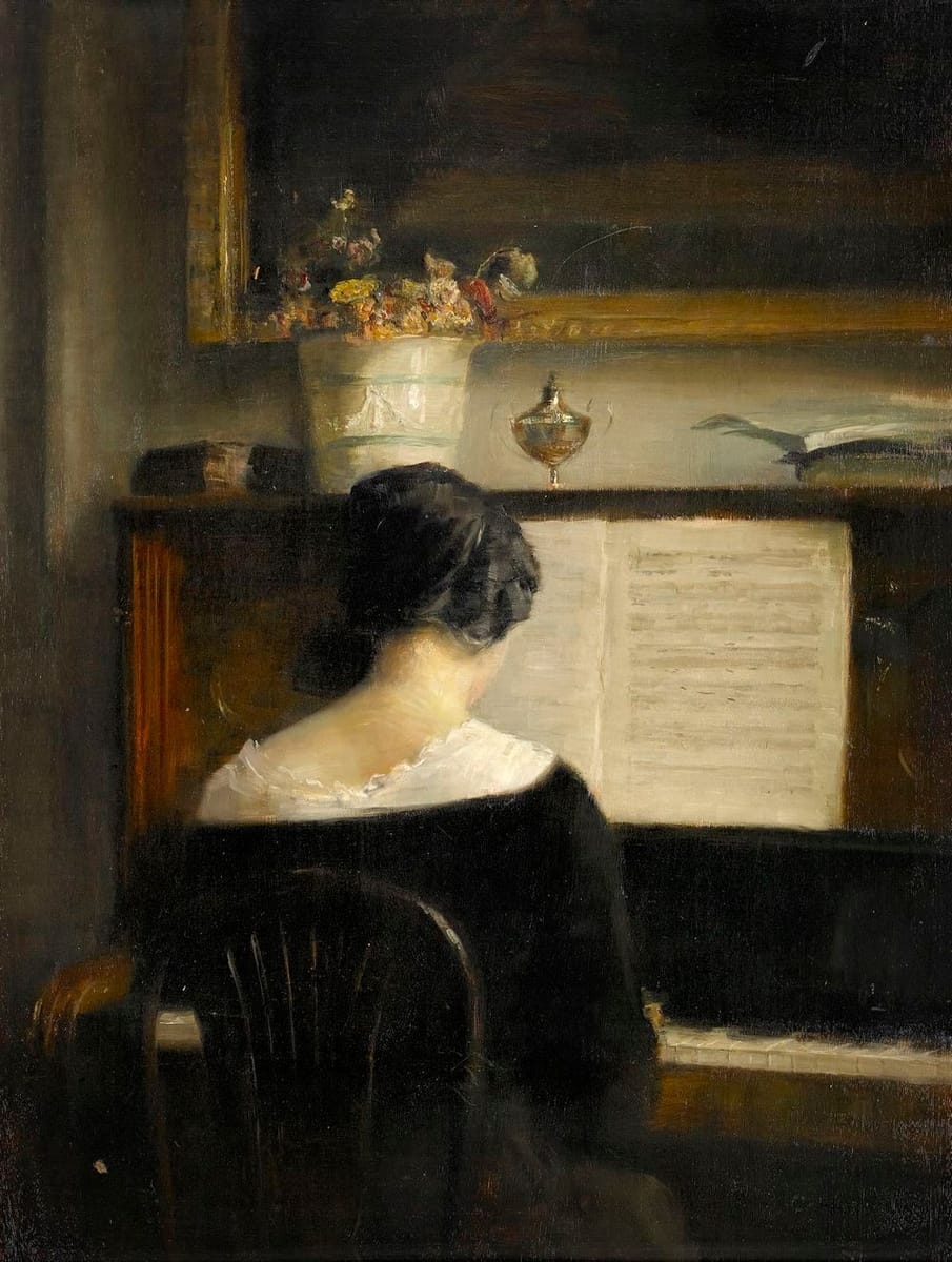 Artwork Title: Interior with the Lady at the Piano