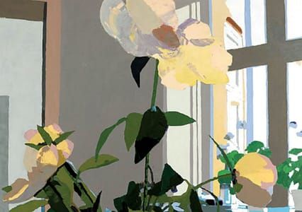 Artwork Title: Glass Vase with Flowers, Fælledvej
