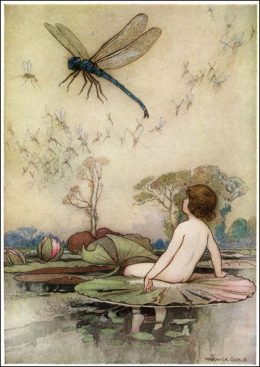 Artwork Title: Frontis Illustration from the book, Water Babies