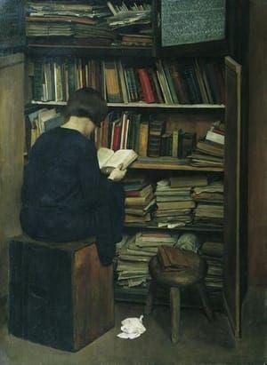 Artwork Title: Der alte Bücherkasten (The Old Bookcase)