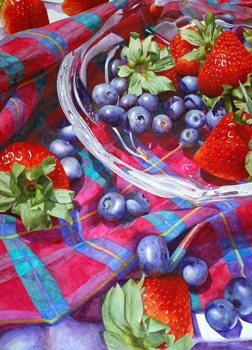 Artwork Title: Blueberries and Strawberries