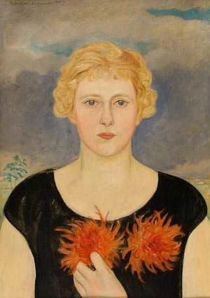 Artwork Title: Portrait of a Girl with Asters