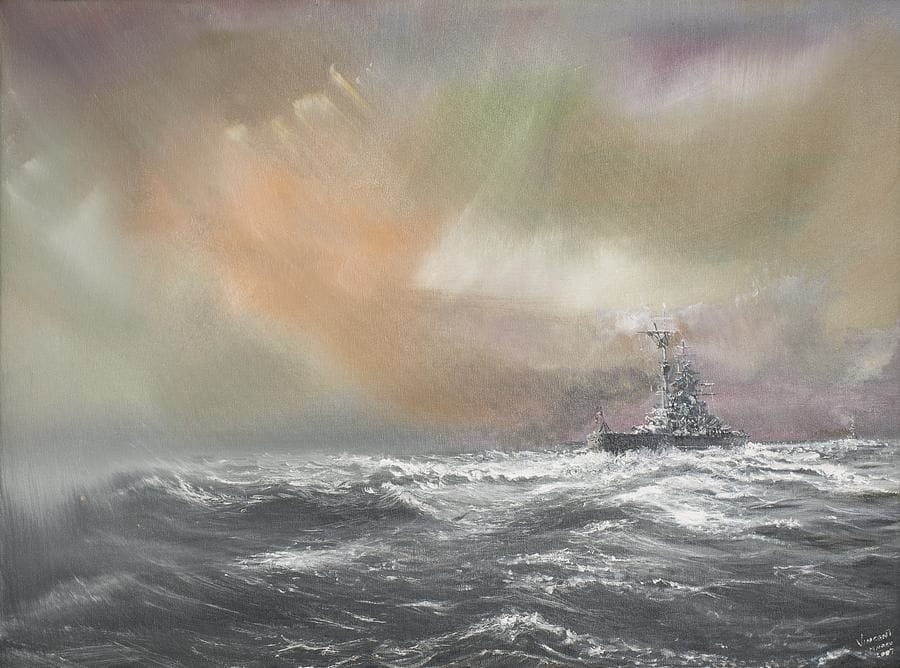 Artwork Title: Bismark Signals Prinz Eugen
