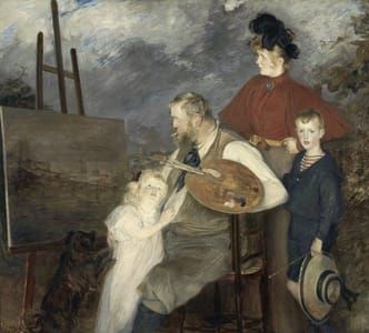 Artwork Title: Thaulow the Painter and his Children, also known as The Thaulow Family
