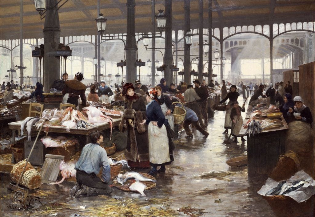 Artwork Title: Paris Fish Market in Central Market