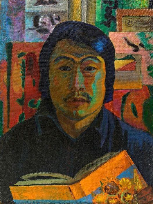 Artwork Title: Self Portrait with the Book
