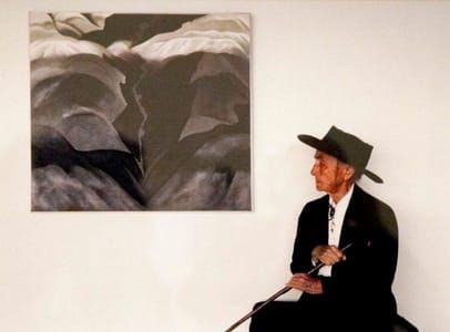 Artwork Title: Georgia O’Keeffe and “Black Place III”