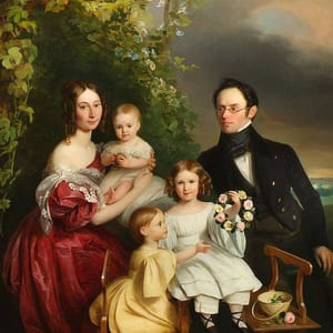 Artwork Title: Portrait of Ferdinand Bergmüller and His Family