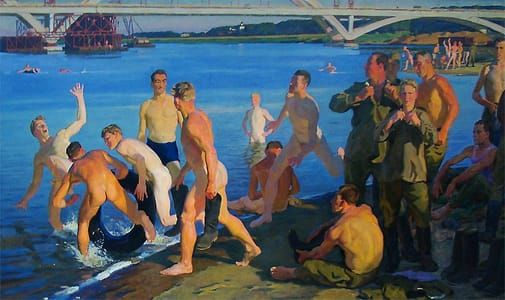 Artwork Title: Soldiers Bathing
