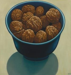 Artwork Title: Walnuts in Blue Bowl