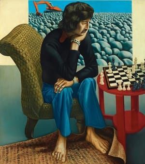 Artwork Title: Kevin Croon Playing Chess