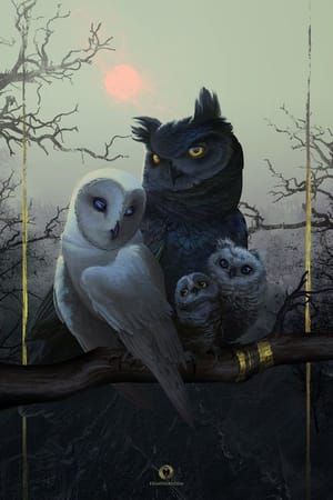 Artwork Title: Owl Family Portrait