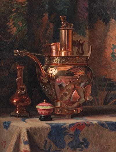 Artwork Title: Still Life with a Chinese Brass Kettle