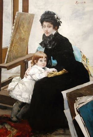 Artwork Title: Madeleine Lerolle and Her Daughter Yvonne