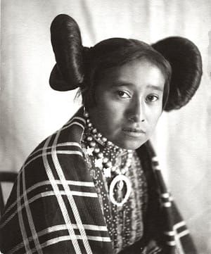 Artwork Title: Hopi girl. Mishongnovi Pueblo, Arizona