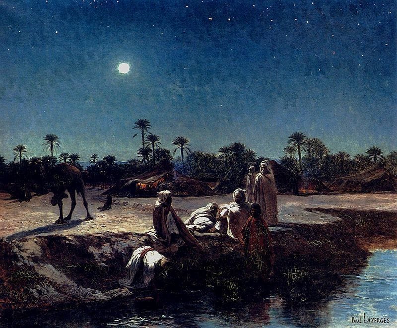 Artwork Title: Arab Encampment by Moonlight