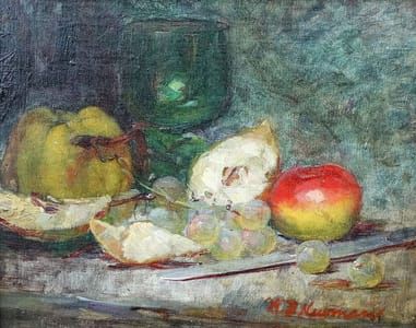 Artwork Title: Still Life with Apple and Green Goblet