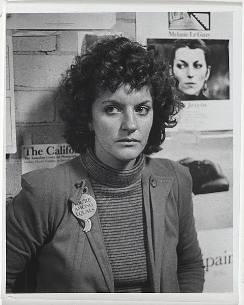 Carol Jerrems - Self Portrait In Front Of Poster, 1974