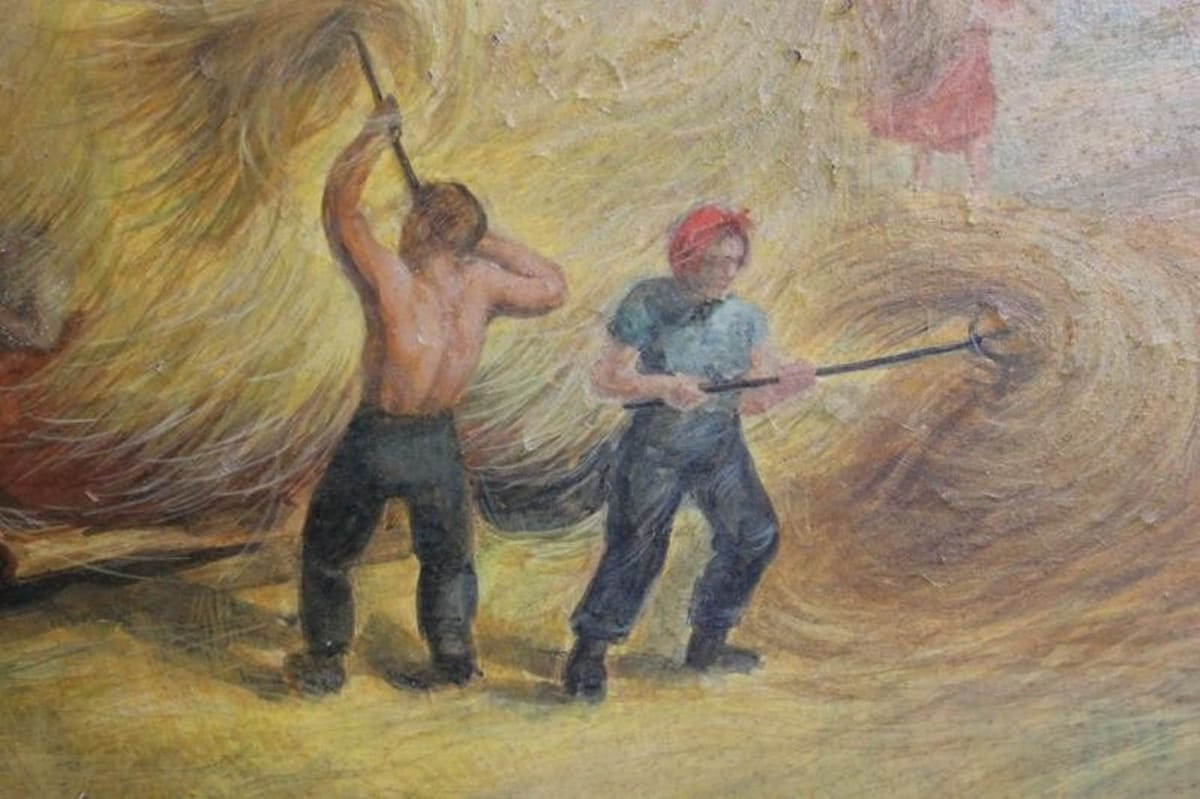 Artwork Title: Harvesting Wheat