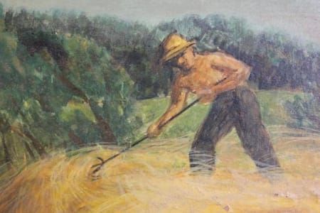 Artwork Title: Harvesting Wheat
