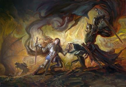 Artwork Title: Éowyn and the Lord of the Nazgûl