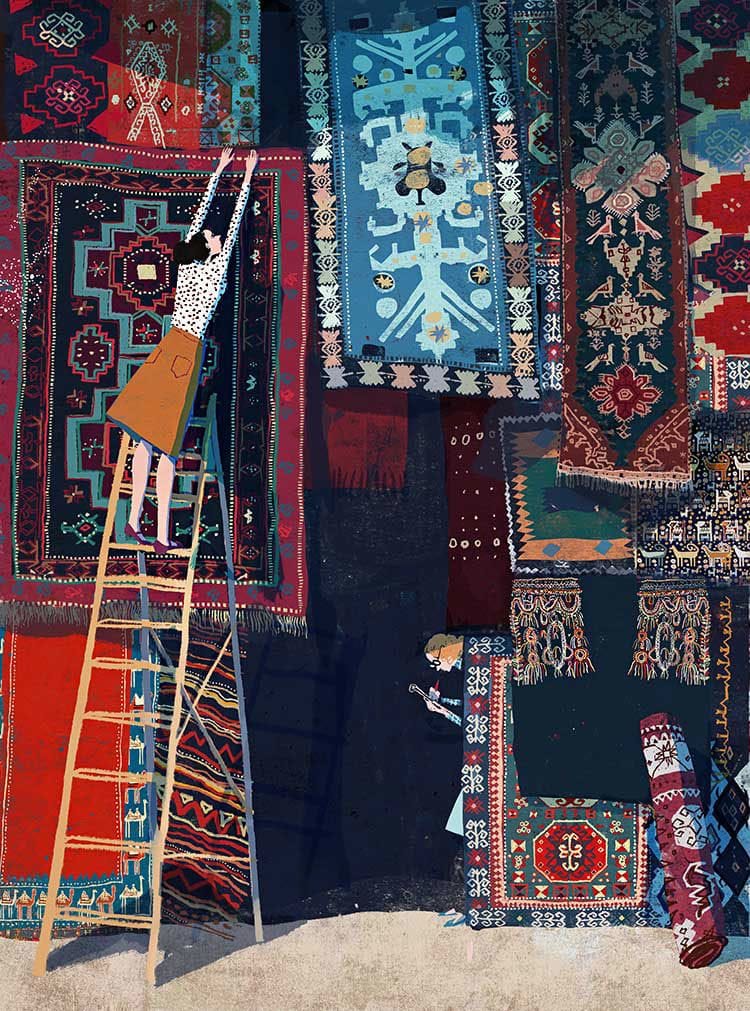 Artwork Title: Carpet Shop In Old Baku