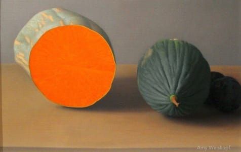 Artwork Title: Still Life with Cut Squash and Melon