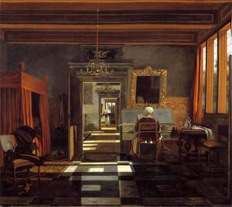Artwork Title: Interior with a Woman Playing a Virginal