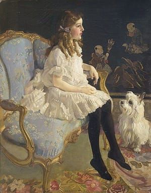 Artwork Title: Girl with Dog