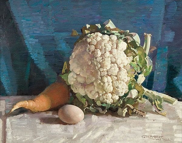 Artwork Title: Egg and Cauliflower Still Life