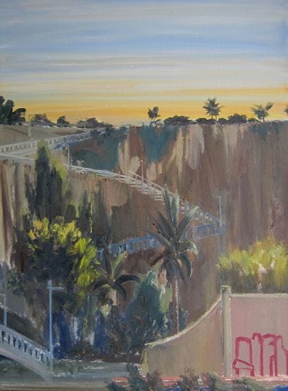 Artwork Title: View of the Bluffs from the Coast Highway