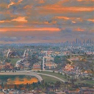 Artwork Title: View of Downtown L.A. at Sunset