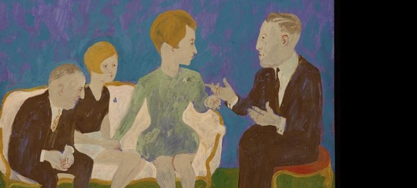 Artwork Title: Two Men and Two Women Seated