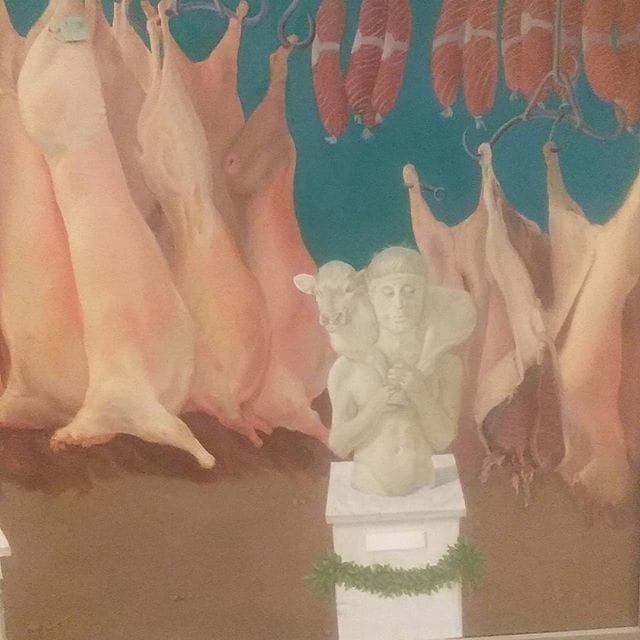 Artwork Title: Meat and Greek Sculpture