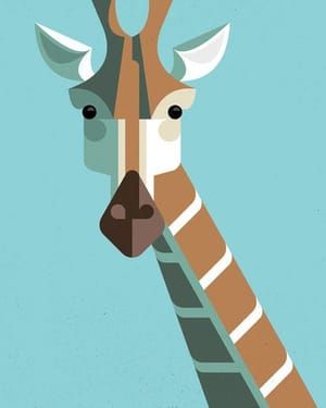 Artwork Title: Giraffe Portrait