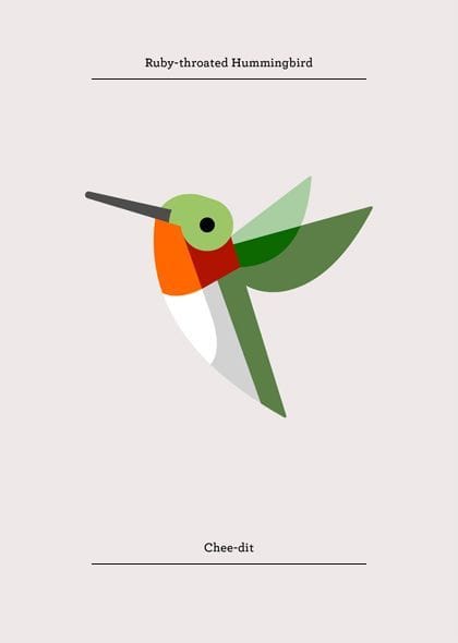 Artwork Title: Ruby-throated Hummingbird