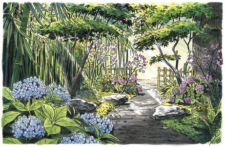 Artwork Title: Japanese Atmosphere Garden