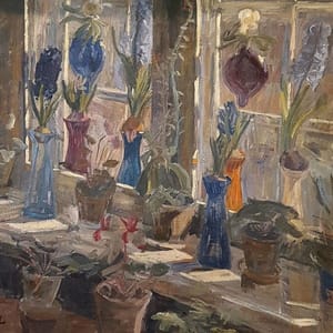 Artwork Title: Blomster i et vindue'  (Flowers in a Window)