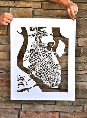 Artwork Title: Charleston Cut-out Map