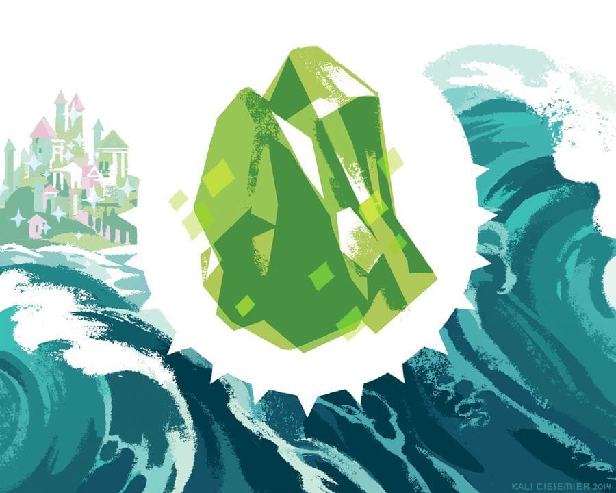 Artwork Title: Peridot of the Splitting Seas