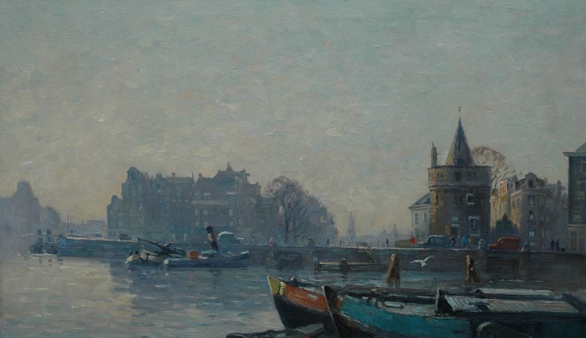 Artwork Title: Prins Hendrikkade met de Schreierstoren in Amsterdam