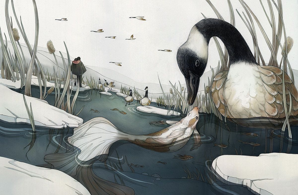 Artwork Title: Duck and Fish